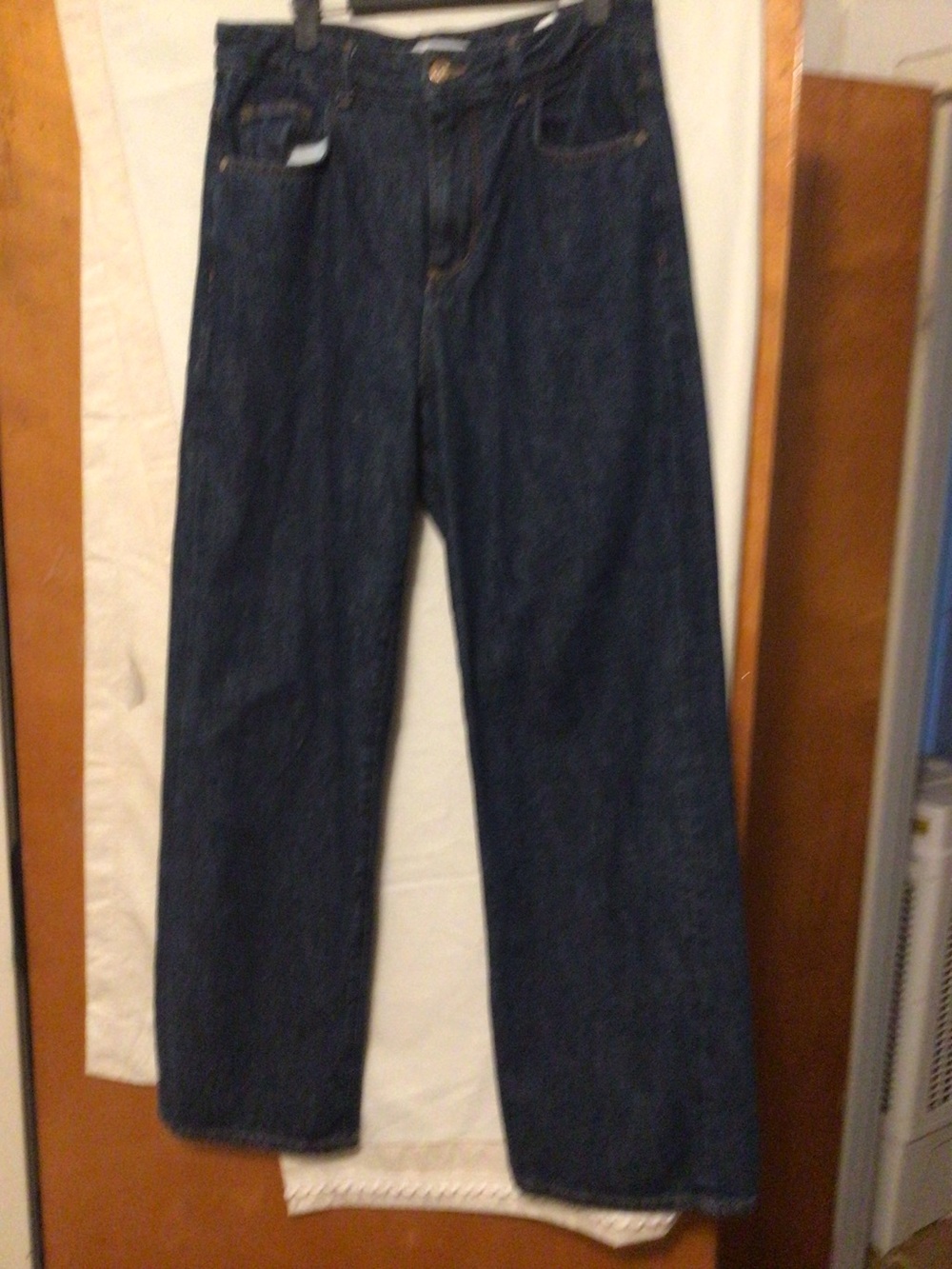 Zara wide leg Salvaged jeans100% cotton SZ 8